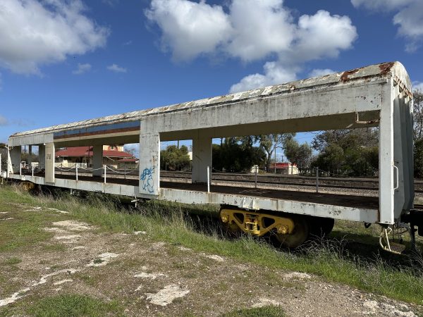 Platform Rail Car with roof.